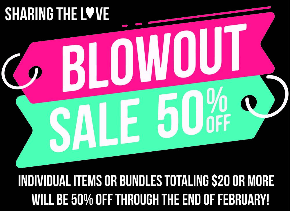 CLOSET BLOWOUT SALE!  50% OFF ALL ORDERS OF $20 OR MORE